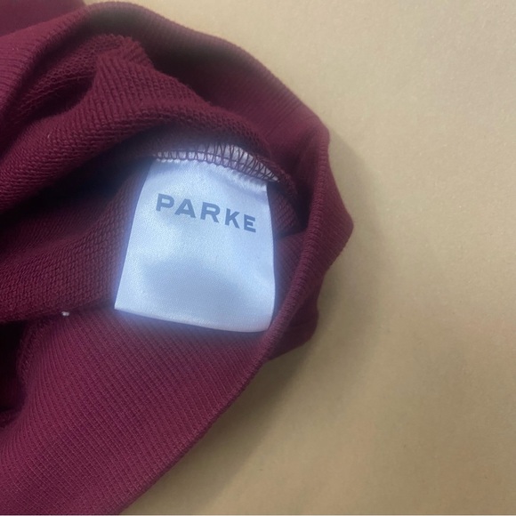 Parke Women's Burgundy Preppy Sporty Sweatshirt - Picture 8 of 8